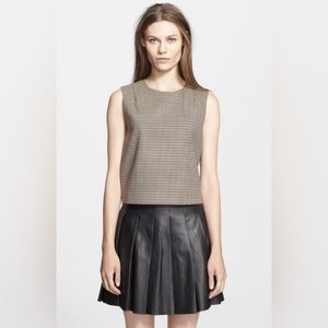 Theory Brown Plaid Top Size Small